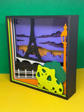 Quadro 3D — Bulbasaur em Paris